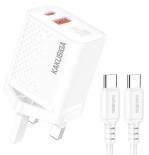 KAKUSIGA KSC-1648 PD30W+QC3.0 Charger Kit Type-C to Type-C (UK)