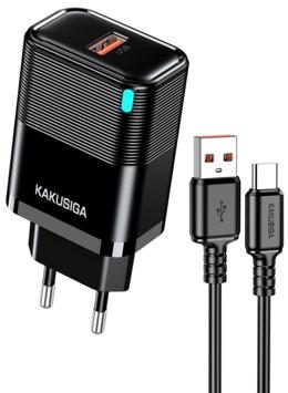 KAKUSIGA KSC-1688 22.5W Custom-Molded Charger Set with LED Lightning (EU)