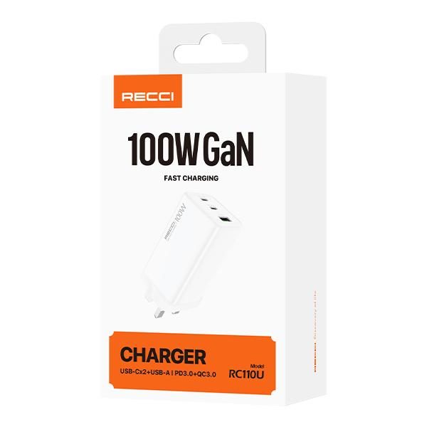 RECCI RC110U 100W GaN Smart Charger UK PLUG