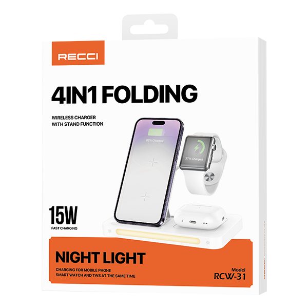 RECCI RCW-31 4-in-1 night light wireless charger