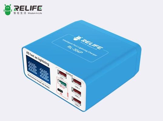 RELIFE RL-304P Smart 6- port digital display lightning charger