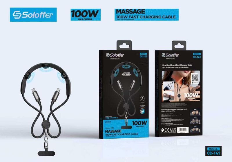SOLOFFER CC-141 MASSAGE USB data cable